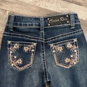 Little girl size 6 Dark Blue Jeans, Cedar Rose brand